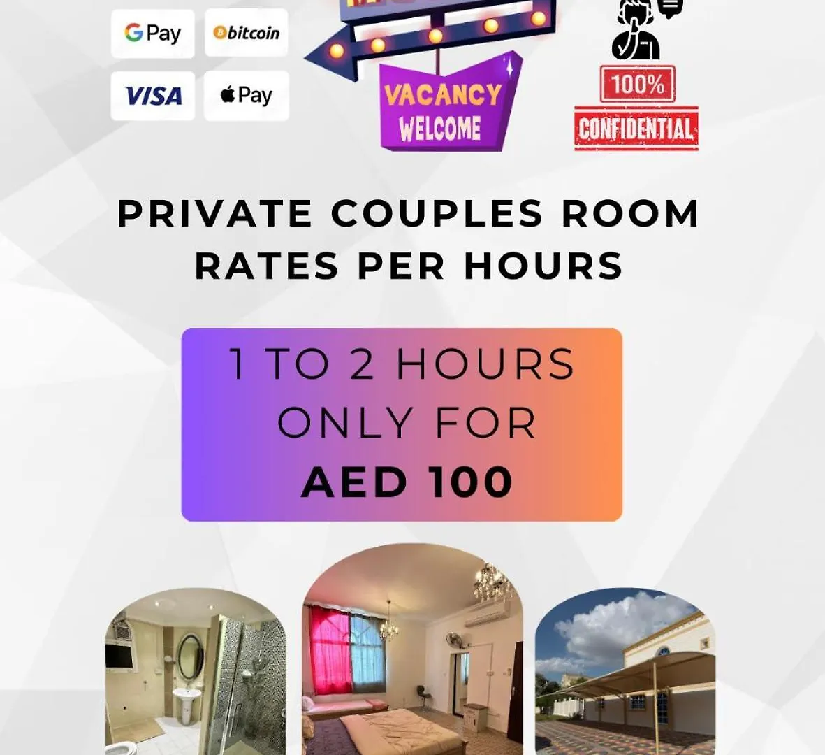 Motel Private Couples Rooms Attached Bathroom & Free Private Parking Hourly Rates Available Abú Dhabí Hodinový hotel